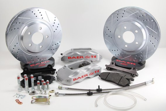 Brake System 13 Inch Front Track4 Silver 84 GM Y Body BAER Brakes