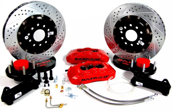 Brake System 14 Inch Front Pro+ Red 63-82 GM/RideTech Y Body BAER Brakes