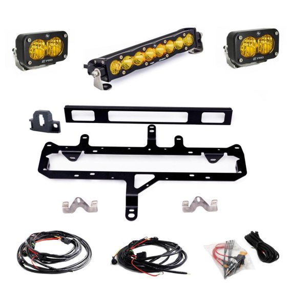 Toyota S8 10 Inch Light Bar S2 Pro Grille Conversion Light Kit 2024-On Toyota Tacoma Baja Amber B...