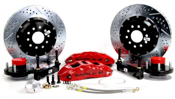 Brake System 14 Inch Front Pro+ Red 1969 AMC AMX BAER Brakes