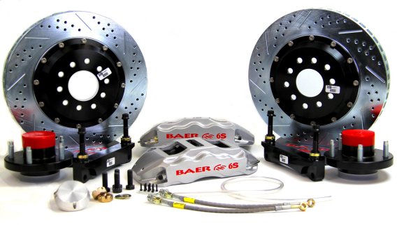 Brake System 14 Inch Front Pro+ Silver 1969 AMC AMX BAER Brakes