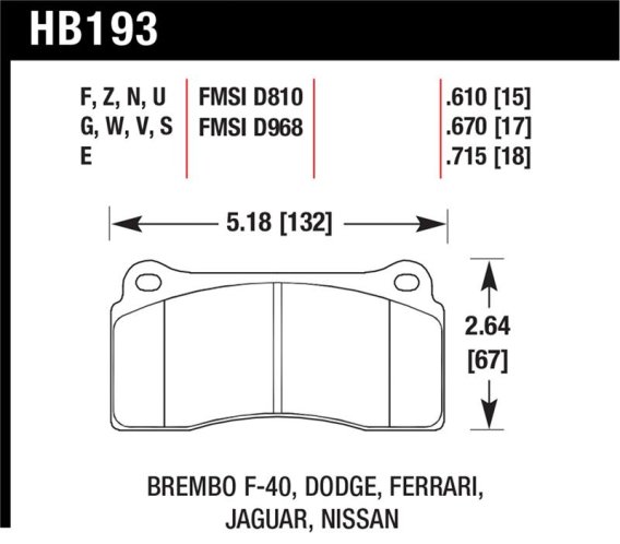 HAWK HP+ Brake Pad Sets