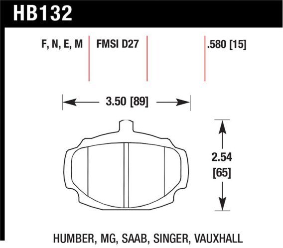 HAWK Blue 9012 Brake Pad Sets