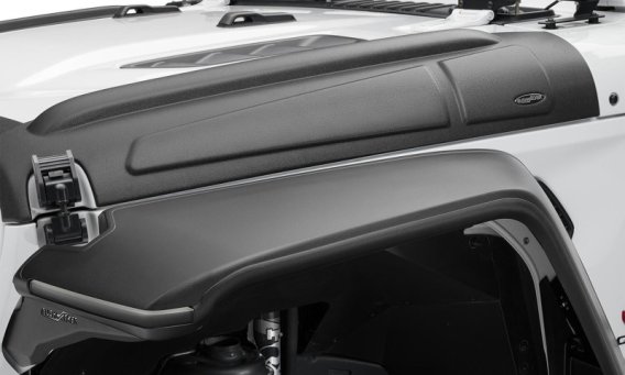 Bushwacker 14131 Black Trail Armor Hood Stone Guard for 18-23 Jeep Wrangler JL 2&4 Dr, 20-22 Glad...