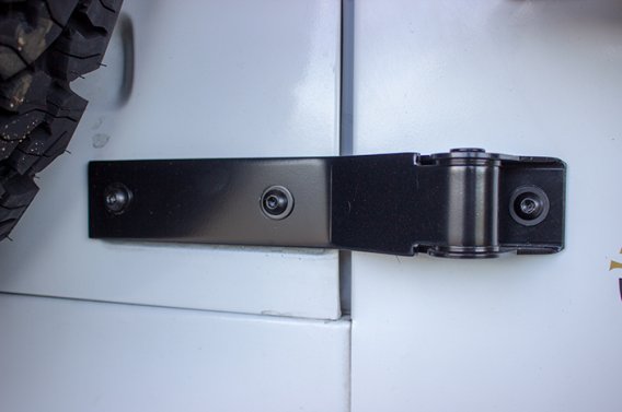 Jeep YJ Tailgate Hinge Pair 87-95 Wrangler TJ Powdercoat Black Kentrol