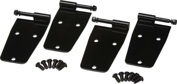 Jeep CJ/YJ Hardtop Door Hinge Set Without Mirror Holes 4 Pieces 76-93 CJ and Wrangler YJ Powderco...