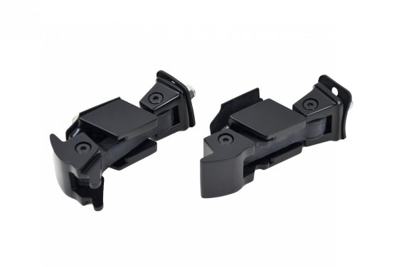 Jeep JK Hood Catch Pair 07-18 Wrangler JK Powdercoat Black Kentrol