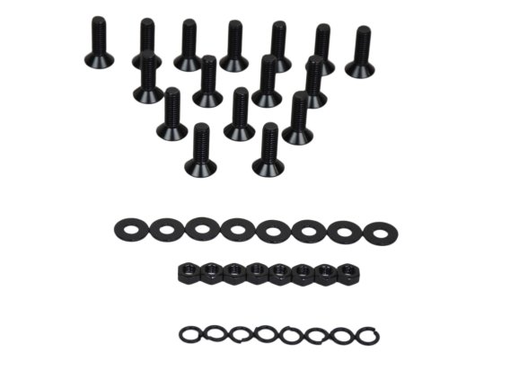 Jeep JK Door Hinge Set 8 Pieces 4 Door 07-18 Wrangler JK Powdercoat Black Kentrol