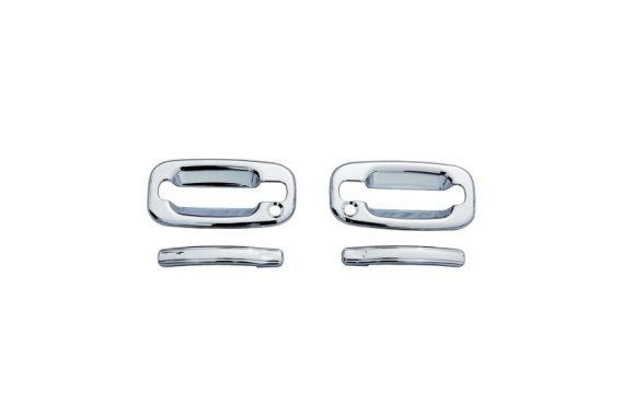 Auto Ventshade 685203 Chrome Door Handle Covers, 2-Door Set for 1999-2016 Ford F-250, F-350, F-35...
