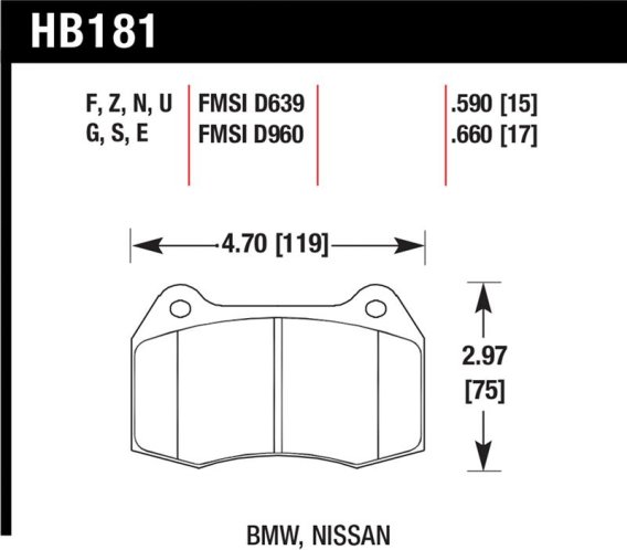 HAWK HPS Brake Pad Sets