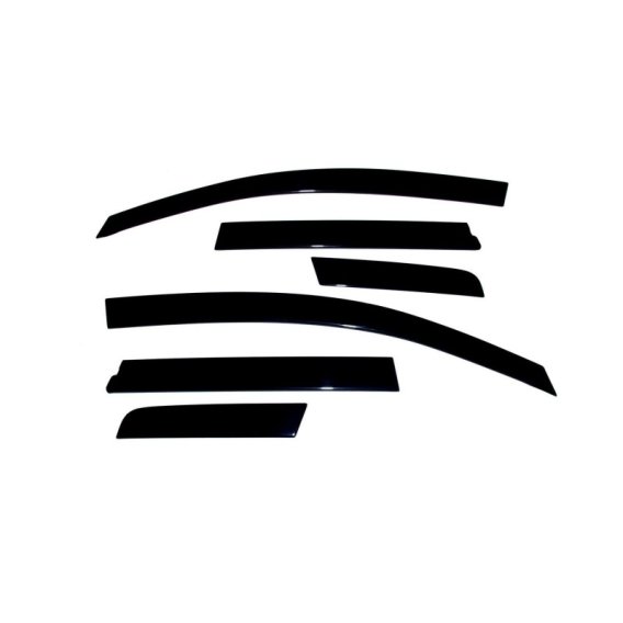 Auto Ventshade 896081 Low Profile Dark Smoke Ventvisor Side Window Deflector, 6-Piece Set for 19-...