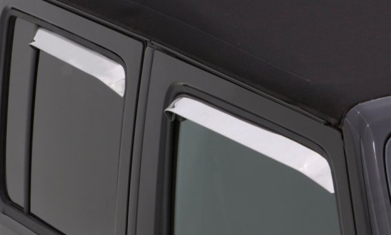Auto Ventshade 14049 Ventshade with Stainless Steel Finish, 4-Piece Set for most 1973-1991 GM Ful...