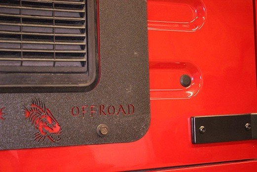 Jeep TJ Tailgate Plug 97-06 Wrangler TJ Powdercoat Black Kentrol