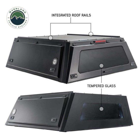 Expedition Truck Cap W/Full Wing Doors, Front and Rear Windows and 3rd Brake Light 14-24 GM 1500 ...