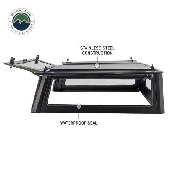 Expedition Truck Cap W/Full Wing Doors, Front and Rear Windows and 3rd Brake Light 14-24 GM 1500 ...