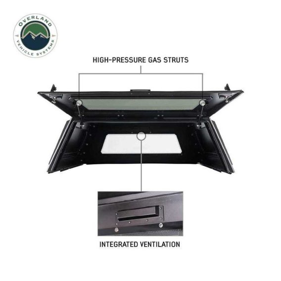 Expedition Truck Cap W/Full Wing Doors, Front and Rear Windows and 3rd Brake Light 14-24 GM 1500 ...