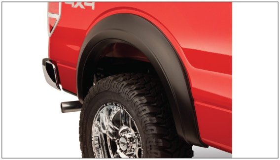 Bushwacker 22004-11 Black Extend-A-Fender Style Smooth Finish Rear Fender Flares for 1994-2014 Fo...