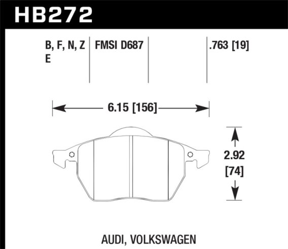 HAWK HPS Brake Pad Sets