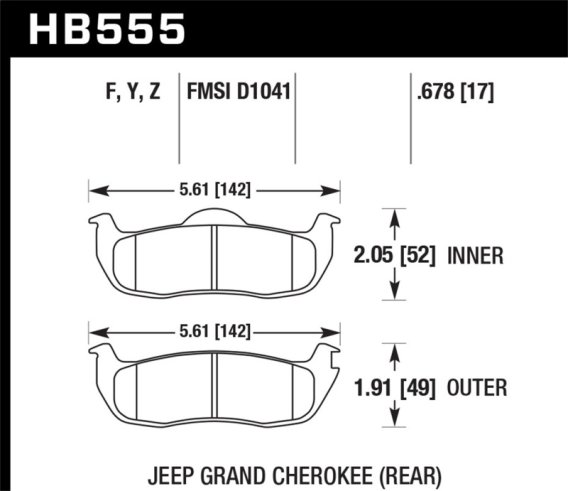 HAWK HPS Brake Pad Sets