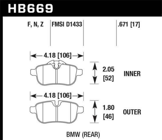HAWK HP+ Brake Pad Sets