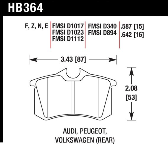 HAWK HP+ Brake Pad Sets