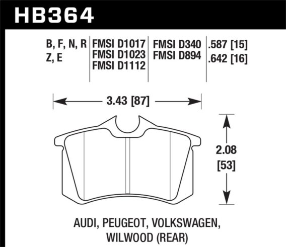 HAWK HPS Brake Pad Sets