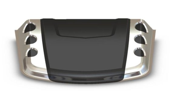 Auto Ventshade 80012 Universal Bullet Hood Scoopwith Smooth Dark Smoke Finish w/Chrome Trim Accen...