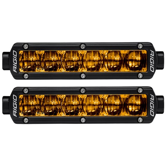 SAE J583 Compliant Selective Yellow Fog Light Pair Sr-Series Pro 6 Inch Street Legal Surface Moun...