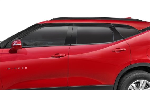Auto Ventshade 896081 Low Profile Dark Smoke Ventvisor Side Window Deflector, 6-Piece Set for 19-...