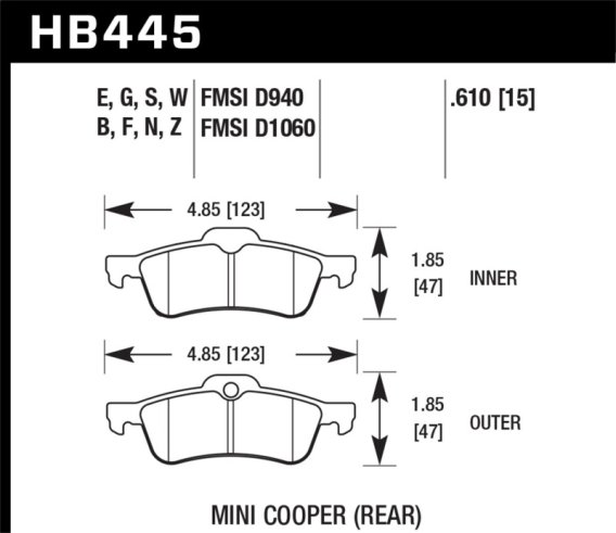 HAWK HP+ Brake Pad Sets