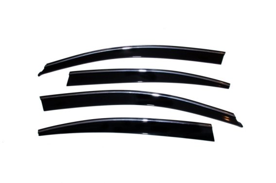 Auto Ventshade 794011 Low Profile Ventvisor Side Window Deflector with Chrome Trim, 4-Piece Set f...
