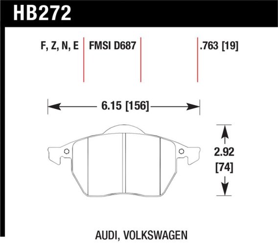 HAWK HPS Brake Pad Sets