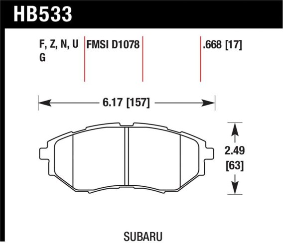 HAWK DTC-60 Brake Pad Sets