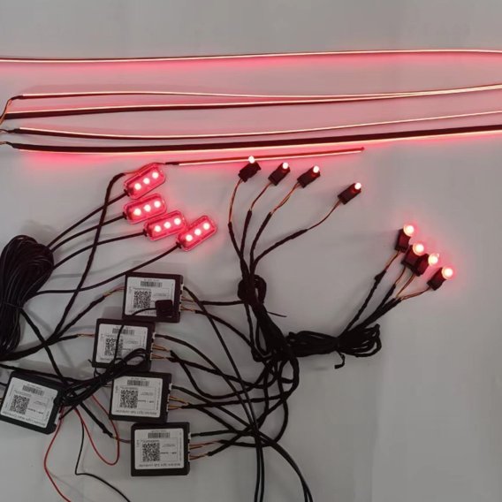 LED Interior Ambient 18-Piece RGBW Multicolor Ultra-Flow Series ColorSmart Vehicle Complete Kit 