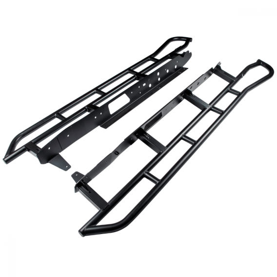 Tacoma Rock Sliders Black Powdercoat without Fill Plates 05-18 Toyota Tacoma and Double Cab Long ...