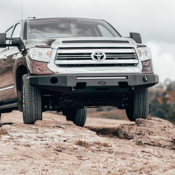 Tundra Front Bumper 3rd Gen For 14-20 Tundra Aluminum APEX Bumper Black Powdercoat All Pro Off Ro...