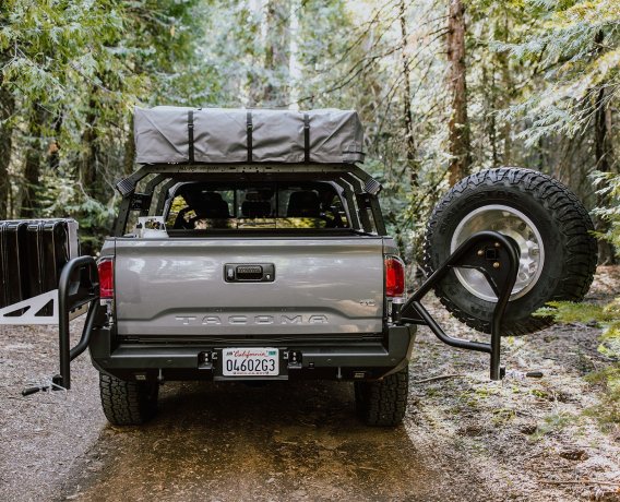 16-23 Toyota Tacoma Dual Swing Out Bumper Black Powdercoat All Pro Off Road