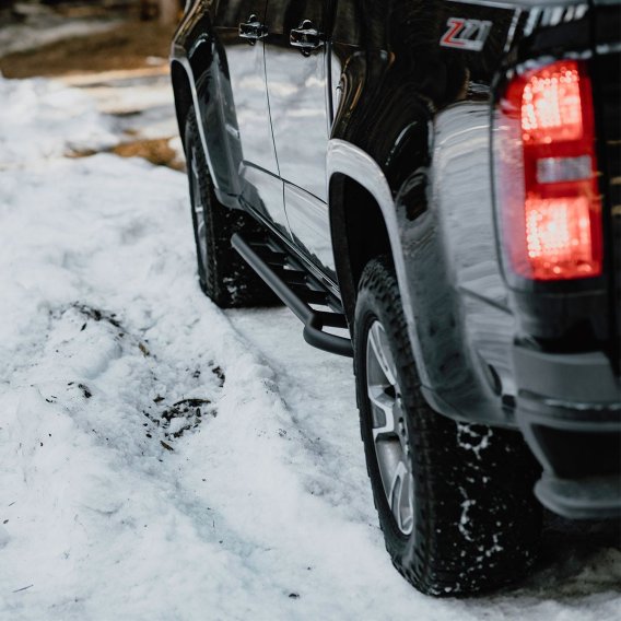 15-22 Chevy Colorado and 15-22 GMC Canyon HD Rock Sliders Short Bed Black Powdercoat All Pro Off ...