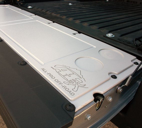 05-23 Toyota Tacoma Overland Tailgate Table Smooth Surface Gray All Pro Off Road