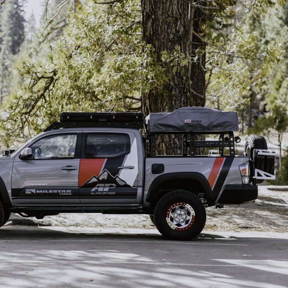 05-23 Toyota Tacoma Bed Rack Long Bed Black Powdercoat All Pro Off Road