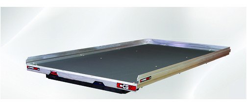 Slide Out Truck Bed Tray 1500 lb capacity 75% Extension 6 Bearings  Alum Tie-Down Rails Plywood D...