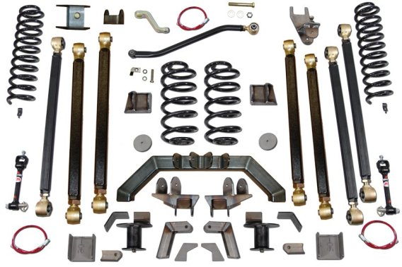 Jeep Wrangler 5.5 Inch Pro Series 3 Link Long Arm Lift Kit W/Rear 5 Inch Stretch 1997-2006 TJ Cla...