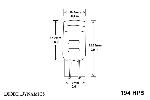 194 HP5 LED Natural White Short Pair Diode Dynamics