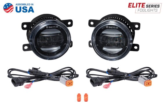 Elite Series Fog Lamps for 2019-2022 Ram 1500 Pair Yellow 3000K Diode Dynamics