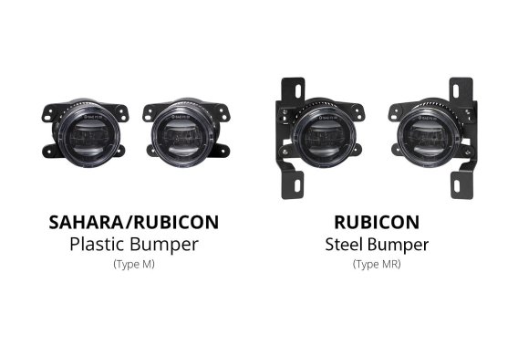 Elite Series Fog Lamps for 2018-2022 Jeep JL Wrangler Sahara/Rubicon w/ Plastic Bumper Pair Cool ...
