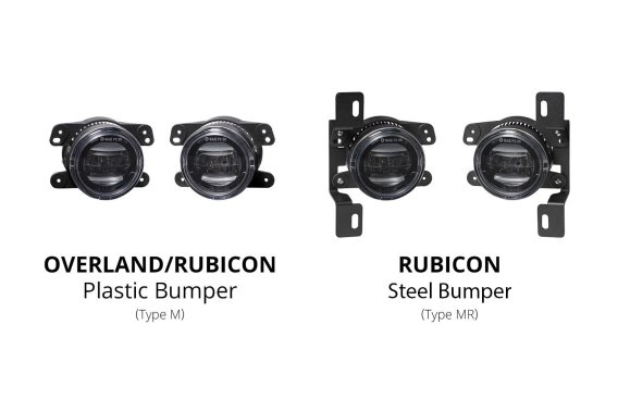 Elite Series Fog Lamps for 2020-2022 Jeep JT Gladiator Overland/Rubicon w/ Plastic Bumper Pair Co...