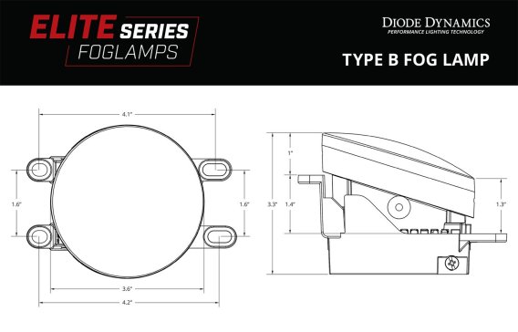 Elite Series Fog Lamps for 2012-2016 Toyota Prius C Pair Cool White 6000K Diode Dynamics