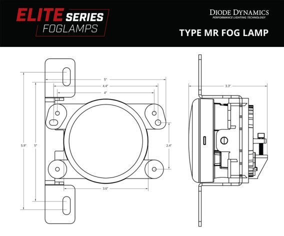 Elite Series Fog Lamps for 2018-2022 Jeep JL Wrangler Rubicon w/ Steel Bumper Pair Yellow 3000K D...