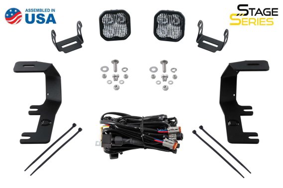 SSC2 LED Ditch Light Kit for 2014-2019 GMC Sierra 1500, Pro Yellow Combo Diode Dynamics