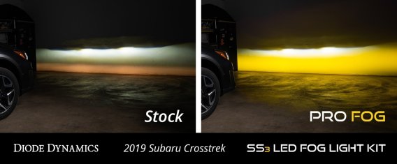 SS3 LED Fog Light Kit for 2016-2021 Subaru Crosstrek White SAE Fog Sport w/ Backlight Diode Dynam...
